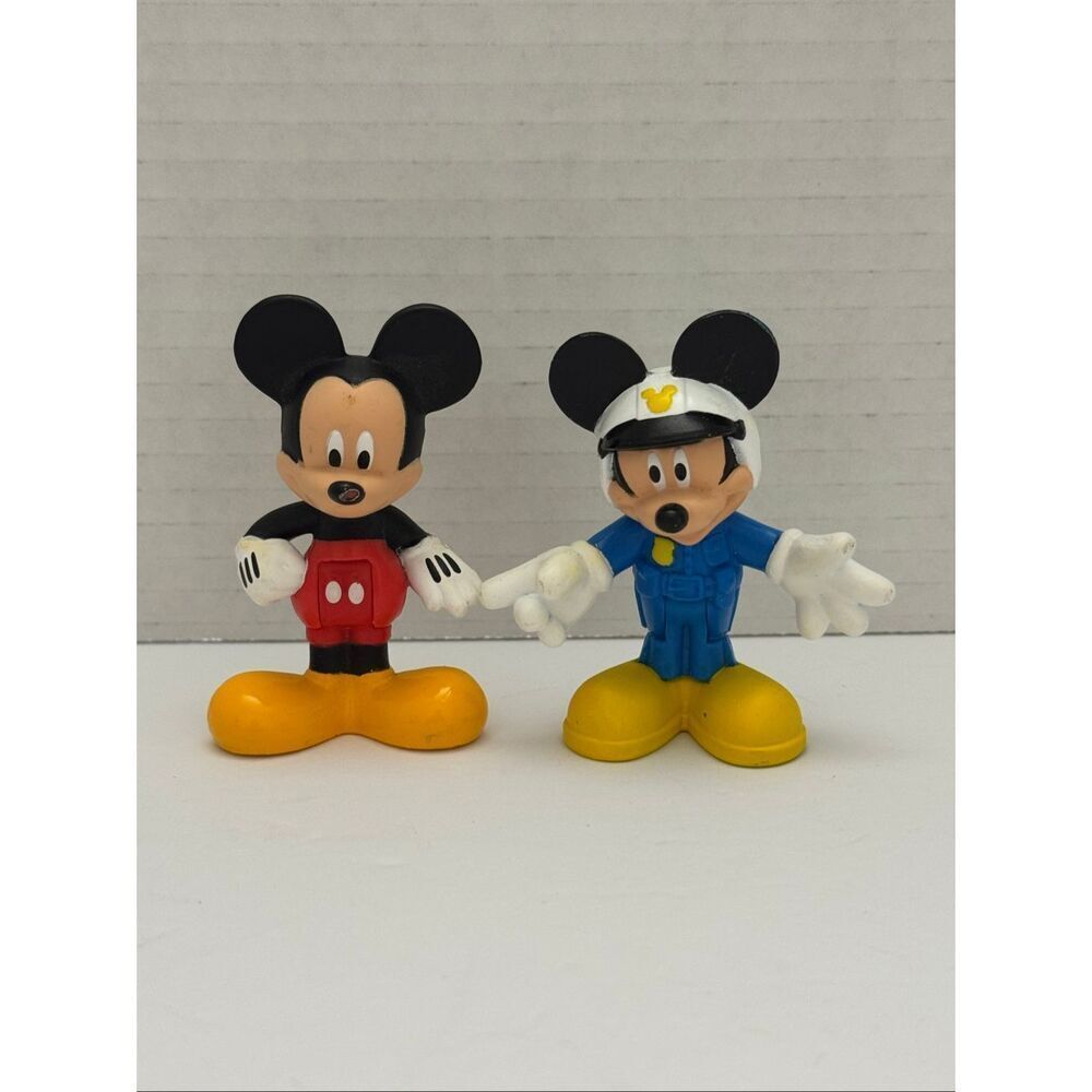 Mickey Mouse Clubhouse Policeman Cop + Traditional Mickey Bendable Sits Disney